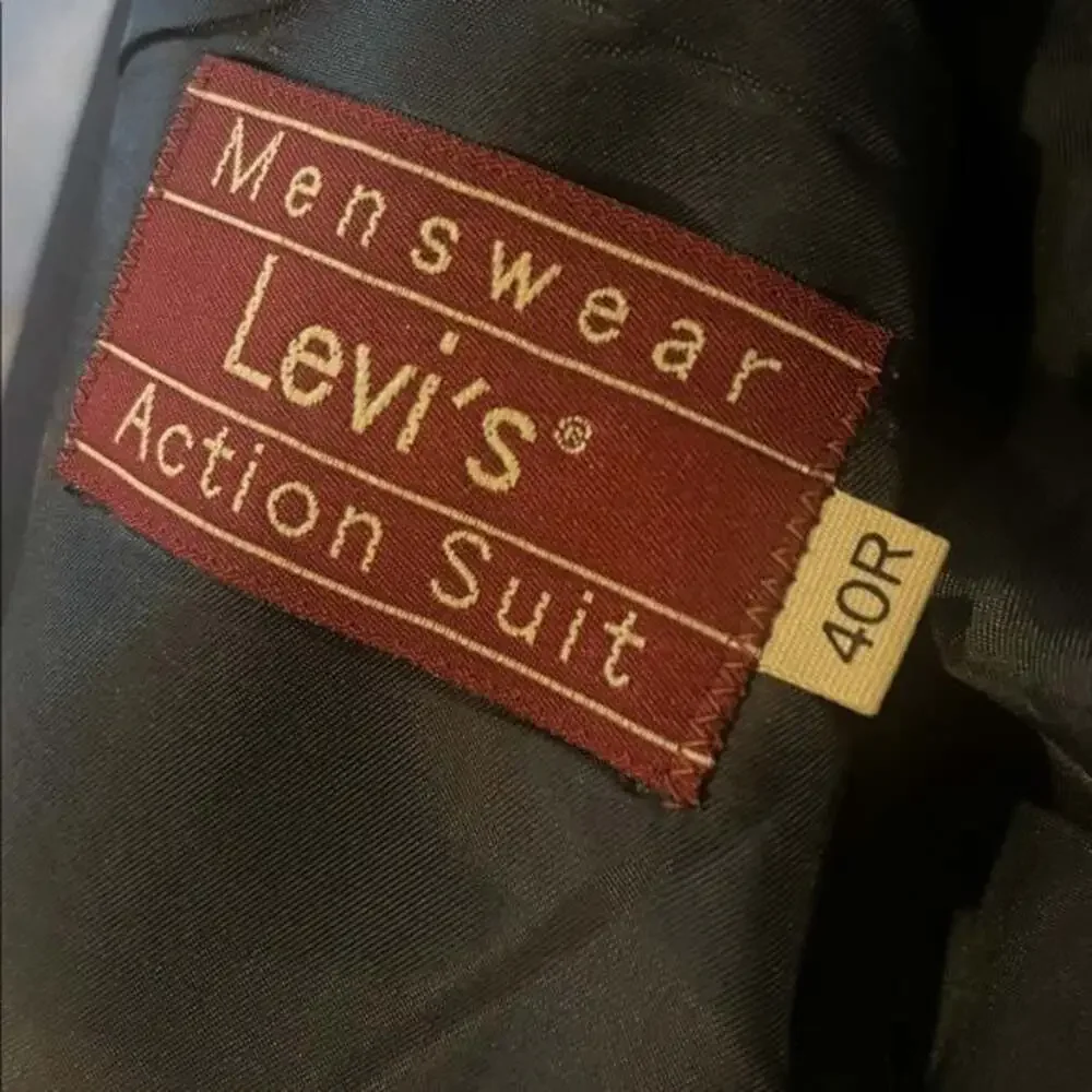 Men's Levi's Men's Wear Action Navy Blue Suit Coat Jacket - 40R